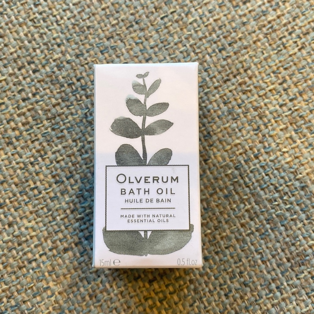 New in box. Olverum bath oil.